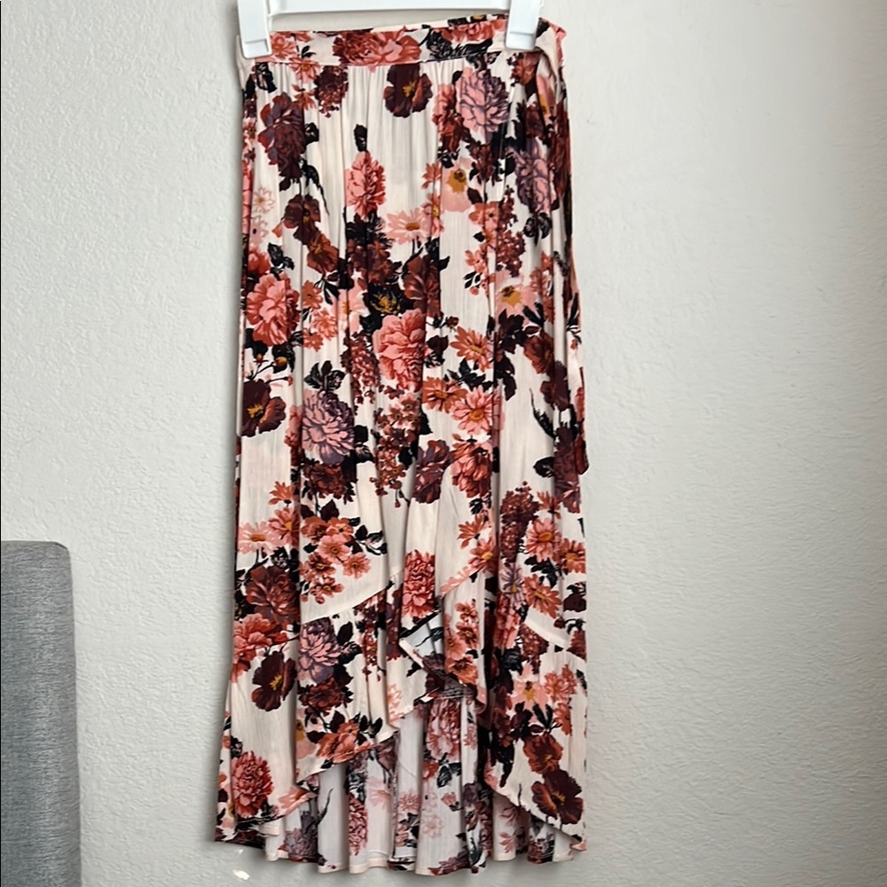 Knox Rose Women’s Floral Wrap Skirt Beige